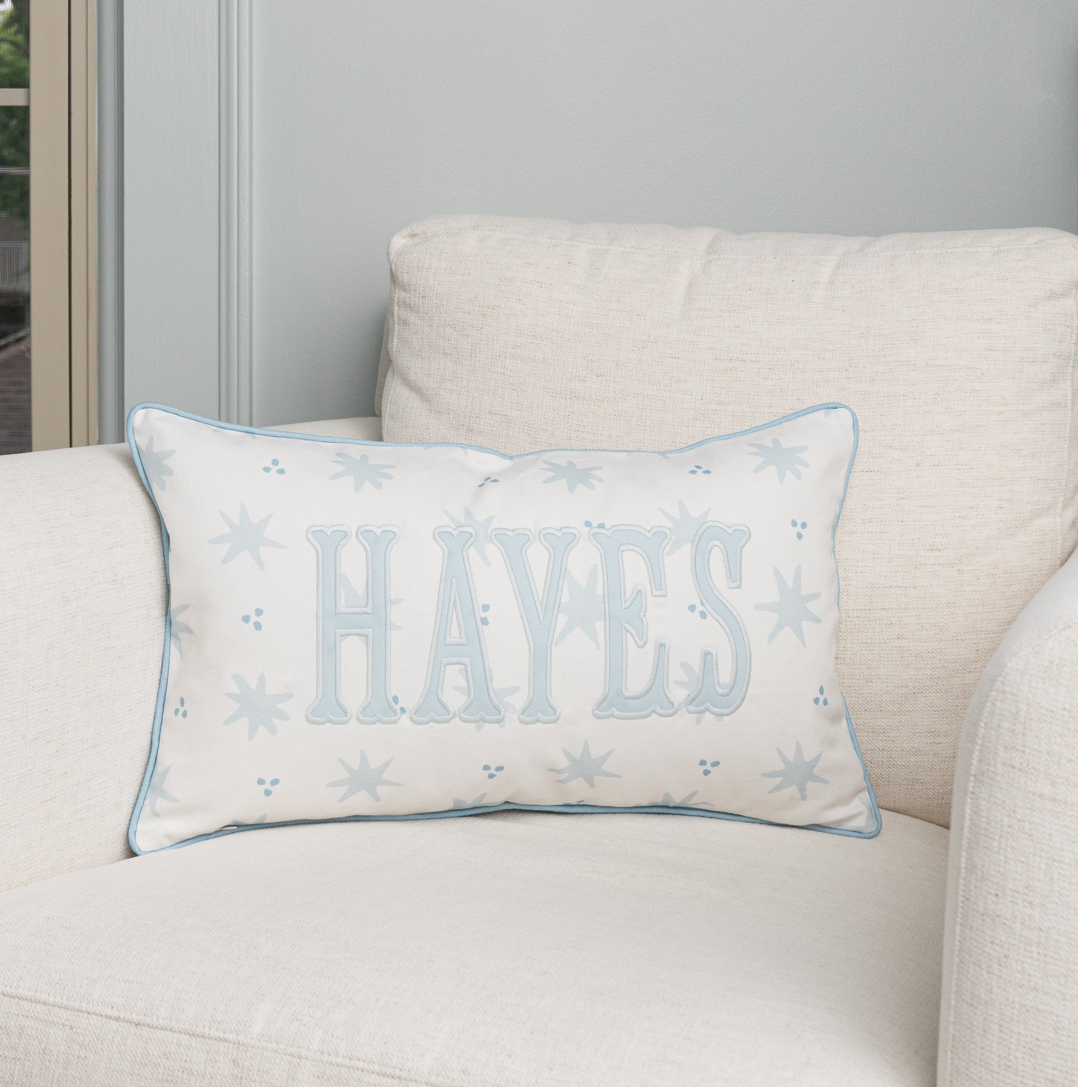 Jack Star Light Blue x Baby Blue Pillow Cover