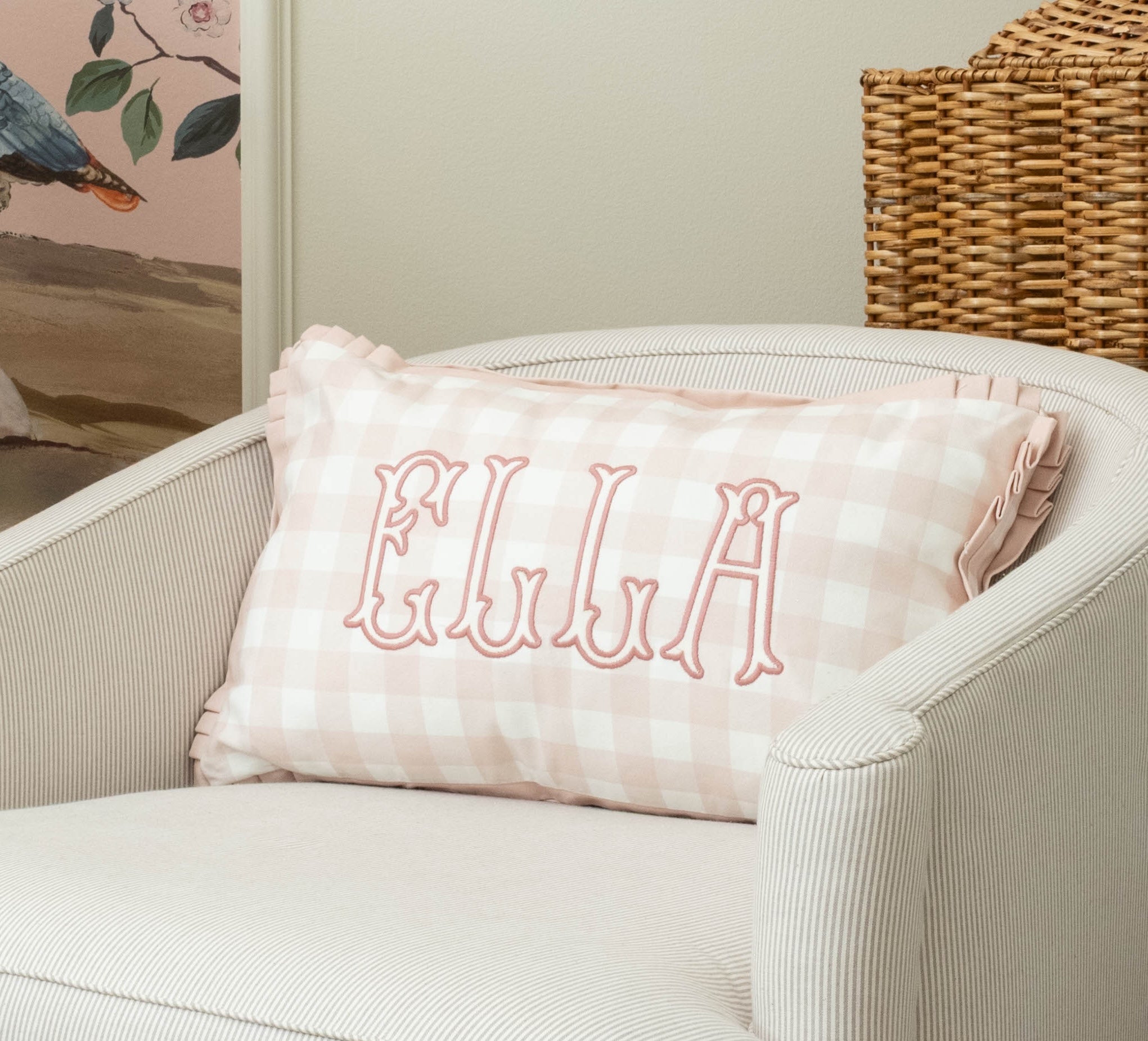 Blush Pink Chicago Check x White x Laurel Rose