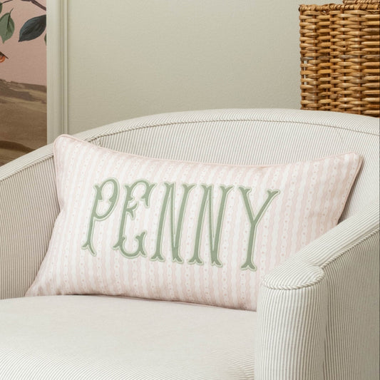 Blush Pink Waverly Stripe x Sage