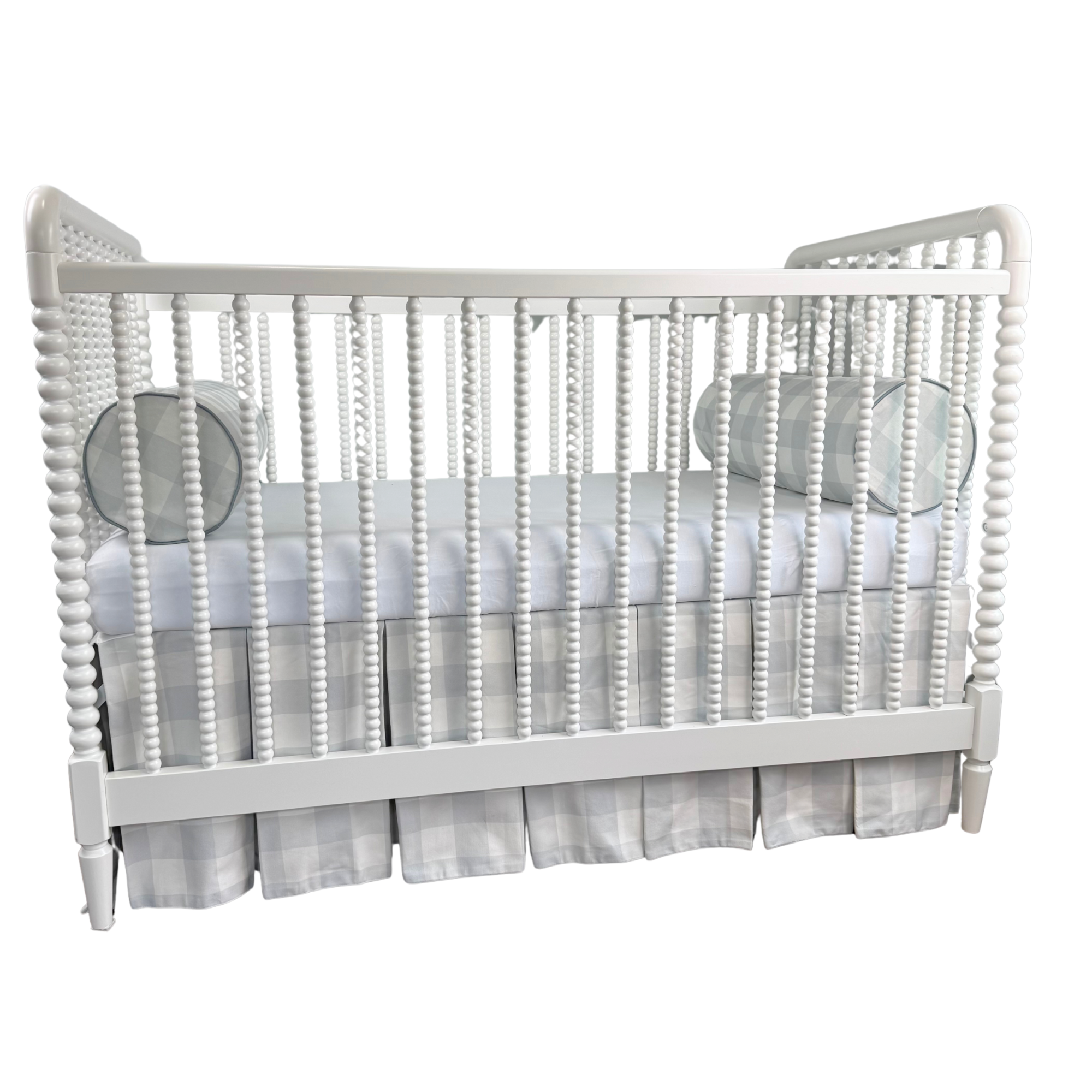 Pleated Check Crib Skirt