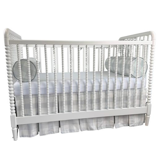 Pleated Check Crib Skirt