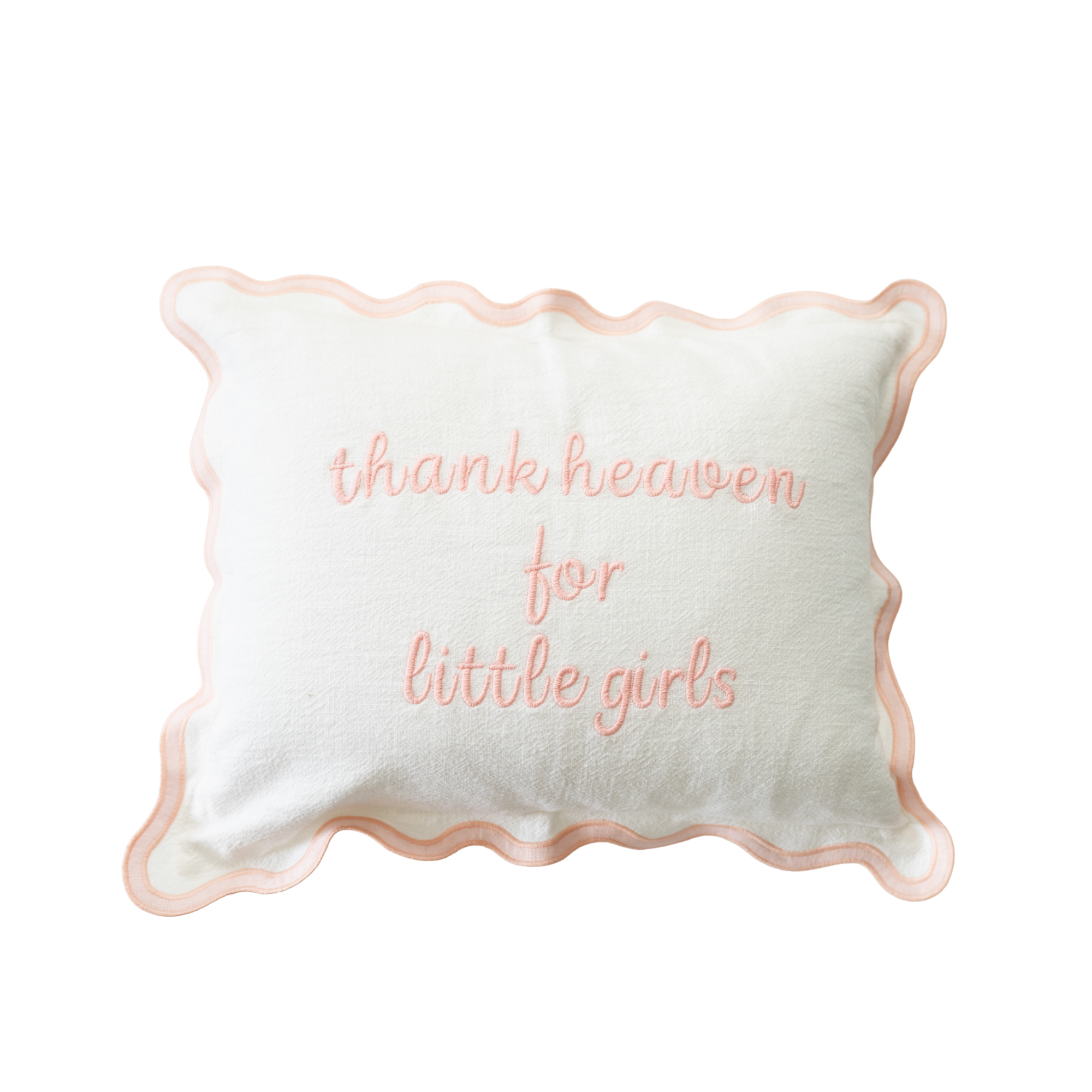 12x16 Thank Heaven for Little Boys/Girls Scalloped Pillow Cover