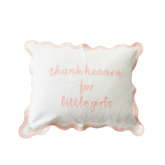12x16 Thank Heaven for Little Boys/Girls Scalloped Pillow Cover