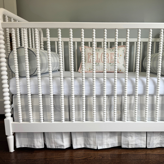 Pleated Crib Skirt + Bolster Set Bundle