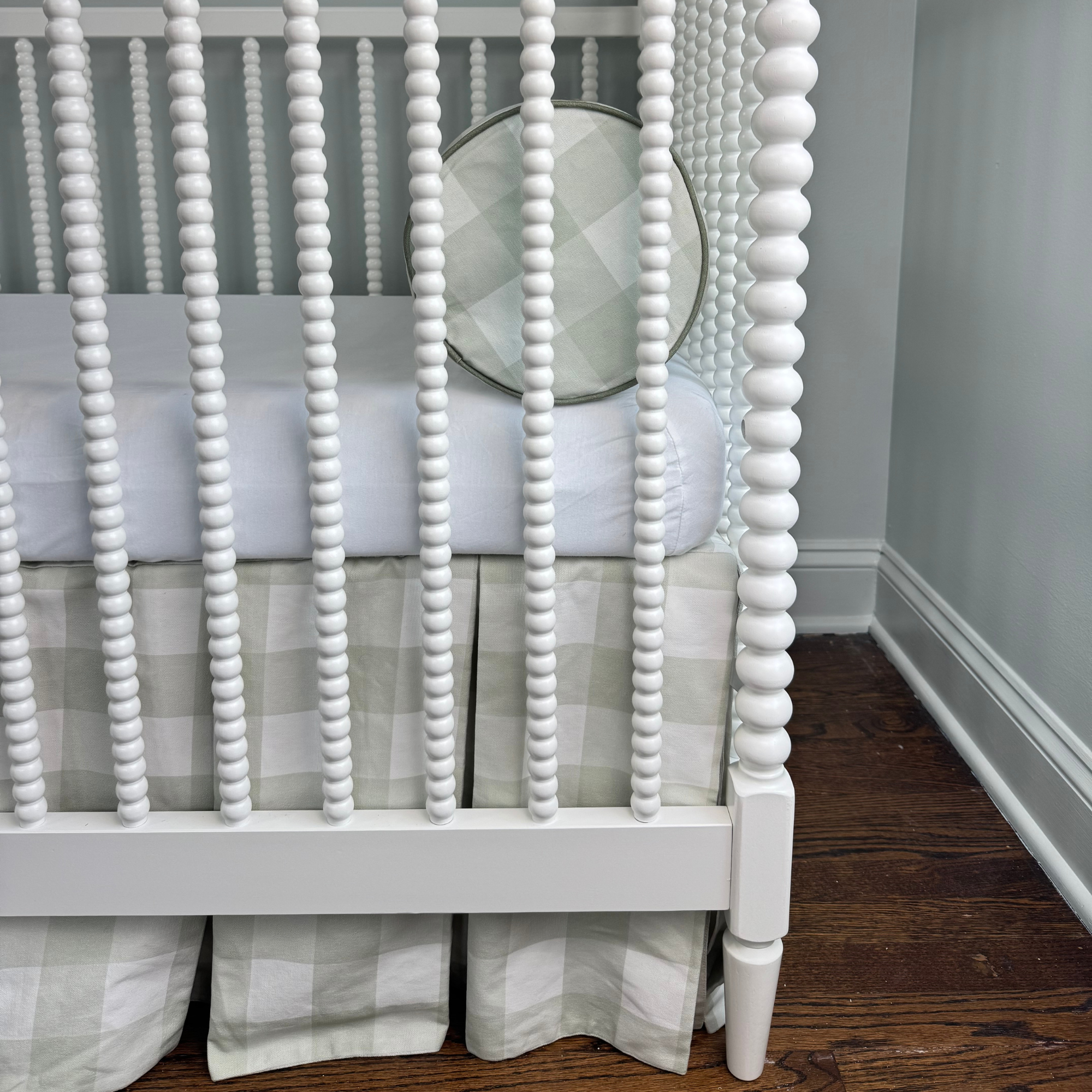 Pleated Check Crib Skirt