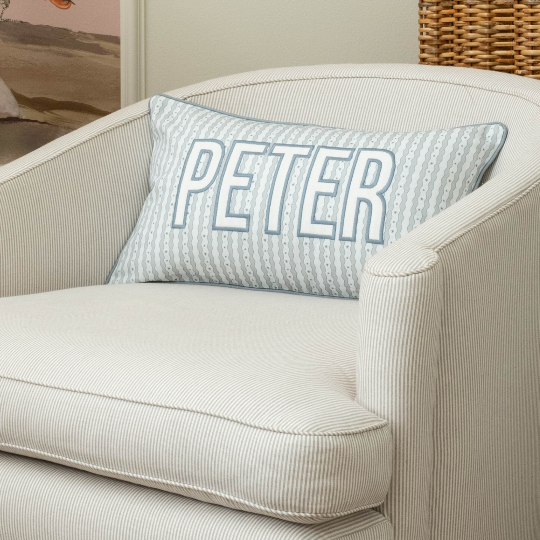 Rooney Home Waverly Stripe Pillow Cover