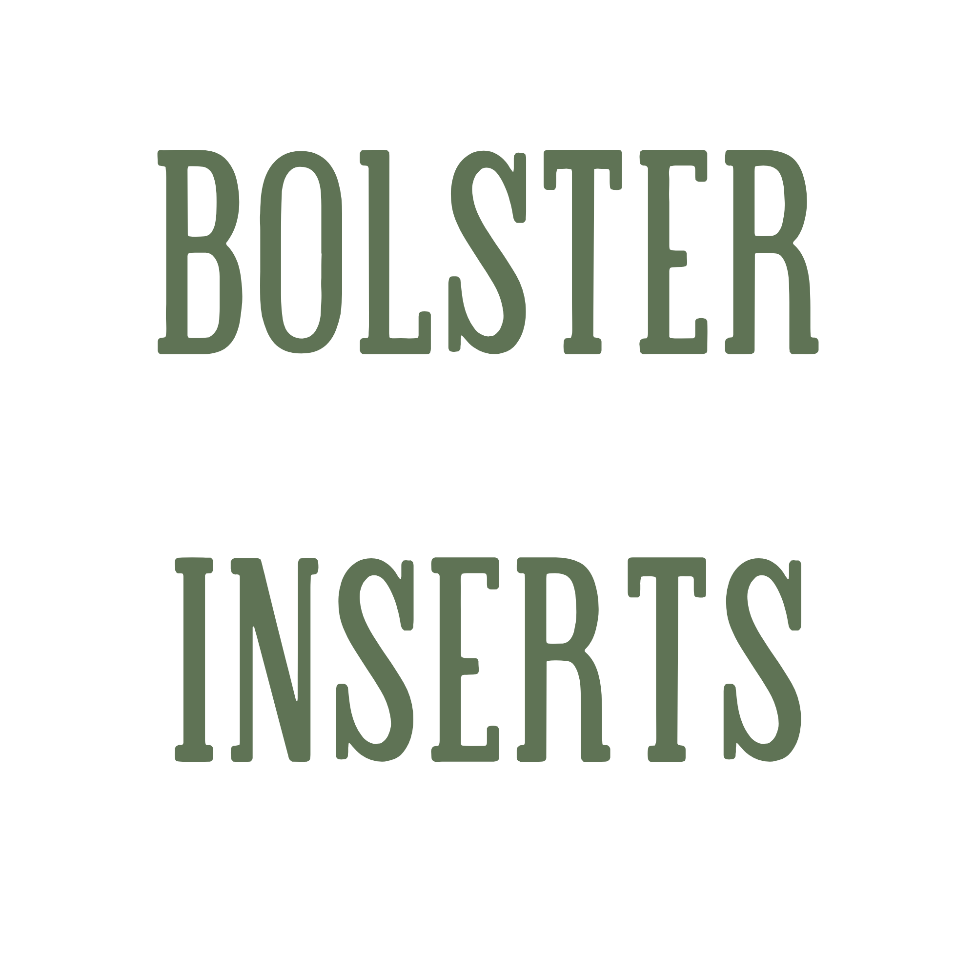 Bolster Inserts