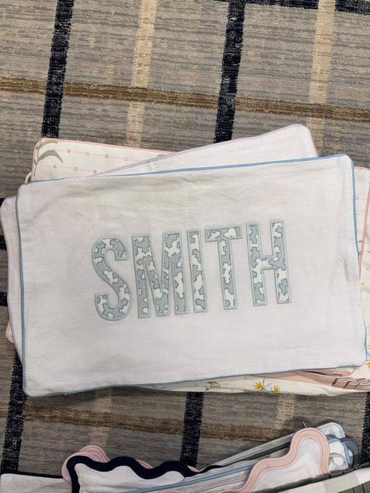 Smith — Blue Pattern sample sale pillow cover