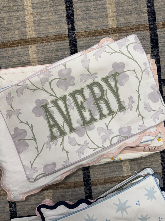Avery — Lavender Floral sample sale pillow cover