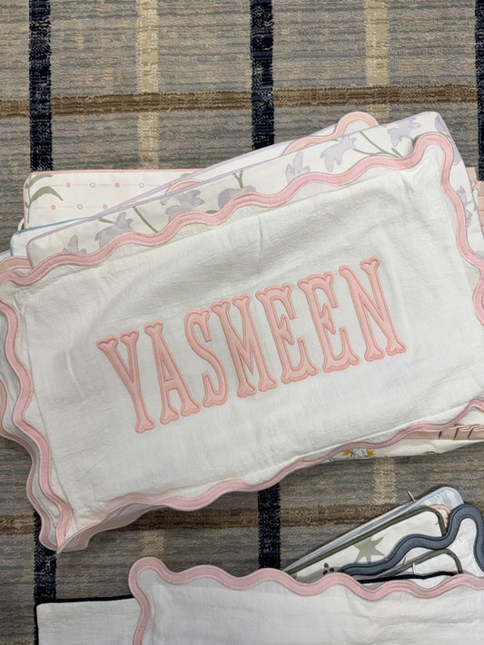 Yasmeen — Pink Scallop sample sale pillow cover